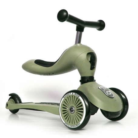 Scoot & Ride Odrážadlo kolobežka 2v1 Highwaykick 1 olive {PRODUCT_REFERENCE}-1