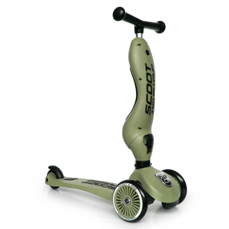 Scoot & Ride Odrážadlo kolobežka 2v1 Highwaykick 1 olive {PRODUCT_REFERENCE}-1