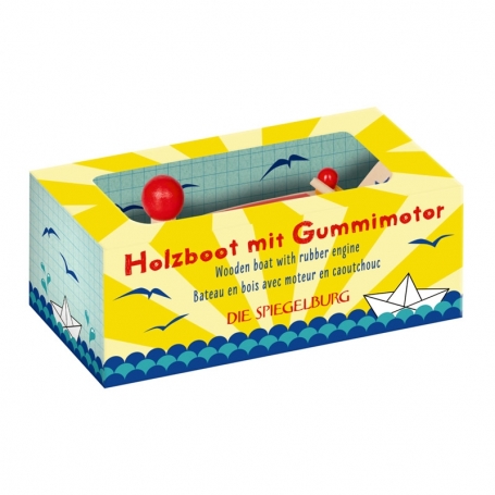 Spiegelburg Holzboot mit Gummimotor Bunte Geschenke 17044-1